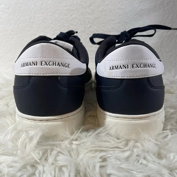 ARMANI EXCHANGE Logo Detail Lace Up Sneakers Size 12 - Picture 6 of 14